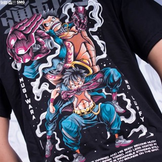 เสื้อยืดราคาถูกMonkey D. Luffy Gear fourth Boundman Cyberpunk Version Strawhat Mugiwara Anime One Pieces-5xlS-5XL_12