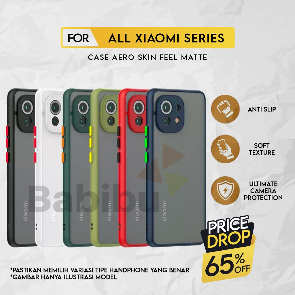 เคส Aero Xiaomi Mi A1 Mi A2 Mi 5X Mi 6X Mi 11 Lite ผิวรู้สึกด้าน