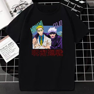 เสื้อยืดพิมพ์ลายแฟชั่น เสื้อยืดลําลอง แขนสั้น พิมพ์ลายอนิเมะ Jujutsu Kaisen โอเวอร์ไซซ์ ใส่สบาย แฟชั่นฤดูใบไม้ร่วง _02