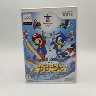 Mario &amp; Sonic at the Olympic Winter Games แผ่นมีรอย เล่นได้ Wii [JP] ไม่มีคู่มือ มีกล่องใสสวมเพื่อเก็บสะสมให้