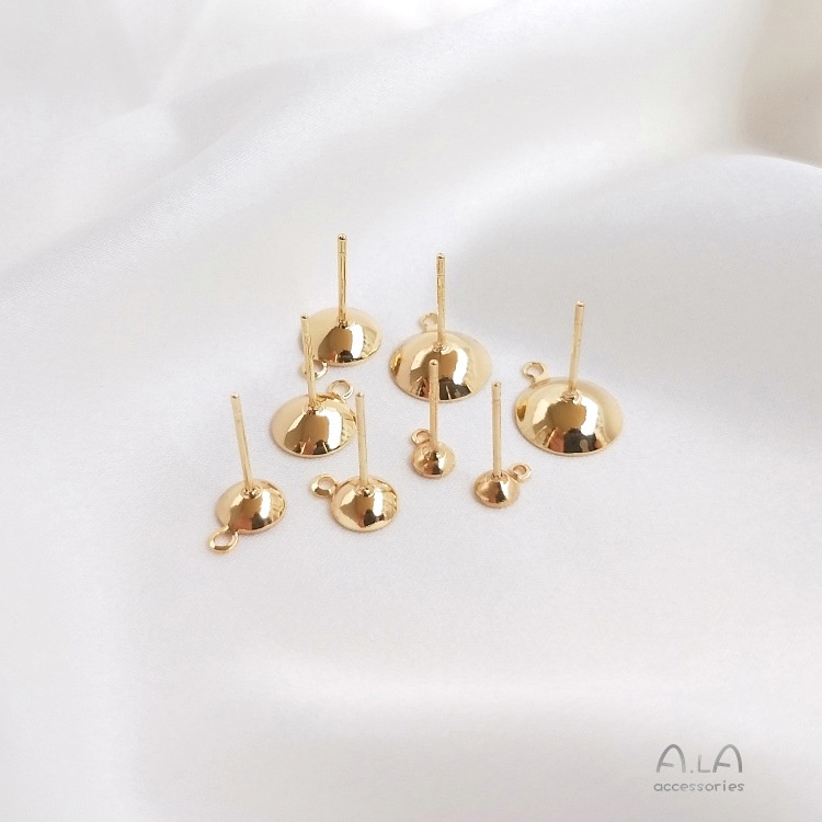 ❤️เครื่องประดับ DIY❤️ต่างหูสตั๊ด ชุบทอง 14k ประดับไข่มุกคริสตัล เครื่องประดับ DIY[ตุ้มหู/ที่เกี่ยวหู/ต่างหูหนีบ]