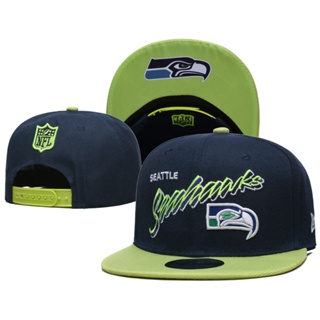 หมวกแก็ป ผ้าฝ้าย ปักลาย Seattle Seahawks NFL สามารถปรับได้ เหมาะกับทุกเพศ