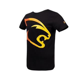 Predator Cues เสื้อคอกลม พิมพ์ลายแมวพรีเดเตอร์ สีเหลือง T-Shirt - Yellow Cat