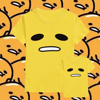 【Ready Stock】Gudetama Kids Tshirt Family Baju 100%Cotton For Holiday Birthday Kids Hoodie Yellow_07