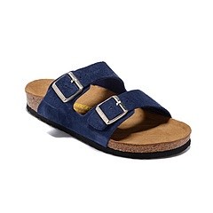 Birkenstock รองเท้าแตะชายหาด หนังกลับ สีฟ้า คุณภาพสูง สําหรับผู้ชาย และผู้หญิง