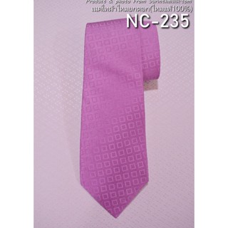 เน็คไทล์ผ้าไหมยกดอก สีชมพู รหัส NC-235