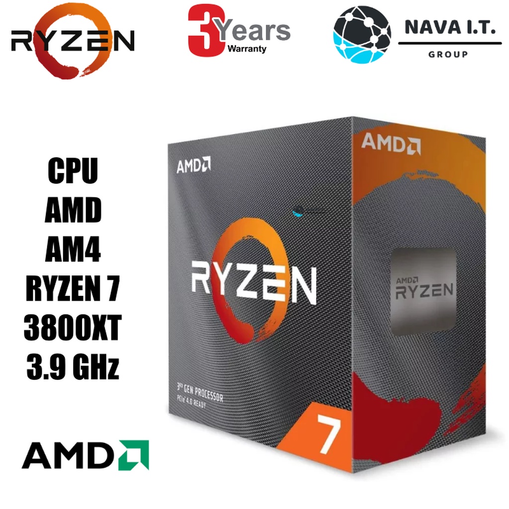 ⚡️กรุงเทพฯด่วน1ชั่วโมง⚡️ AMD CPU (ซีพียู) AM4 RYZEN 7 3800XT 3.9 GHZ WARRANTY 3 - Y
