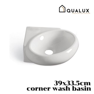 Forward อ่างล้างหน้าเซรามิค อ่างล้างหน้าเข้ามุม ขนาด39x33.5 corner wash basin รุ่น Bas-C5