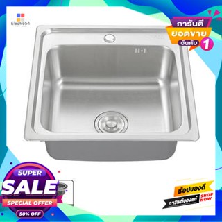 Hole อ่างล้างจานฝัง 1 หลุม Teka Linea รุ่น V50.50 1B ขนาด 50 X 50 X 21 ซม. สีสเตนเลส1 Hole Embedded Sink Teka Linea V50.