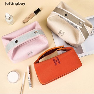 [Jettingbuy] กระเป๋าเครื่องสําอาง ผ้าแคนวาส กันน้ํา แฟชั่นใหม่ สําหรับผู้หญิง พร้อมส่ง