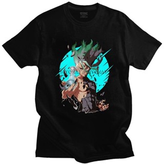 Cool Dr Stone Senku Ishigami Anime T Shirt Men Short Sleeved Japanese Manga T-shirt Streetwear Tee Tops Pre-shrunk _07