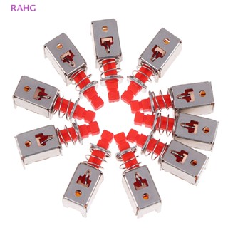 Rahg ใหม่ สวิตช์กุญแจล็อคตัวเอง A03 PS-22F03 6pins สีแดง 10 ชิ้น