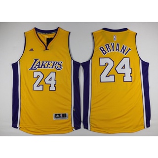 ลดกระหน่ํา 2009-10 Los Angeles Lakers สําหรับผู้ชาย #24 เสื้อกีฬาบาสเก็ตบอล ปักลาย Kobe Bryant R30 POjmmm50OCfedh10 สีเหลือง