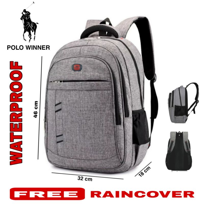 Polo Winner Laptop Backpack Men School Backpack Men School Bag Backpack Work Bag 1200