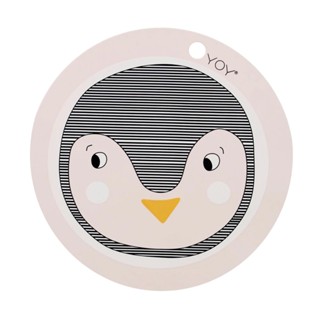 OYOY Mini | Placemat Penguin แผ่นรองจาน Penguin สีชมพู