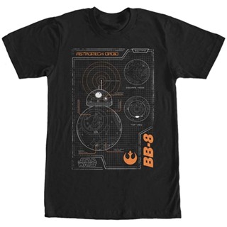 【100% cotton】100%cotton เสื้อยืดผู้ชายแฟชั่น Star Wars Mens BB8 Schema T-Shirt men เสื้อ ยืด ผู้ชาย คอกลม โอเวอร์ _04