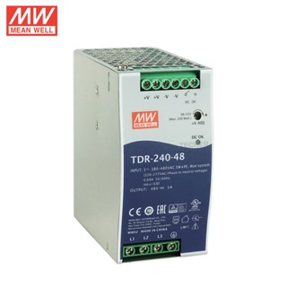 TDR-240-48 | MEAN WELL 3-Phase Industrial DIN Rail SMPS with PFC 240W 48V 5A