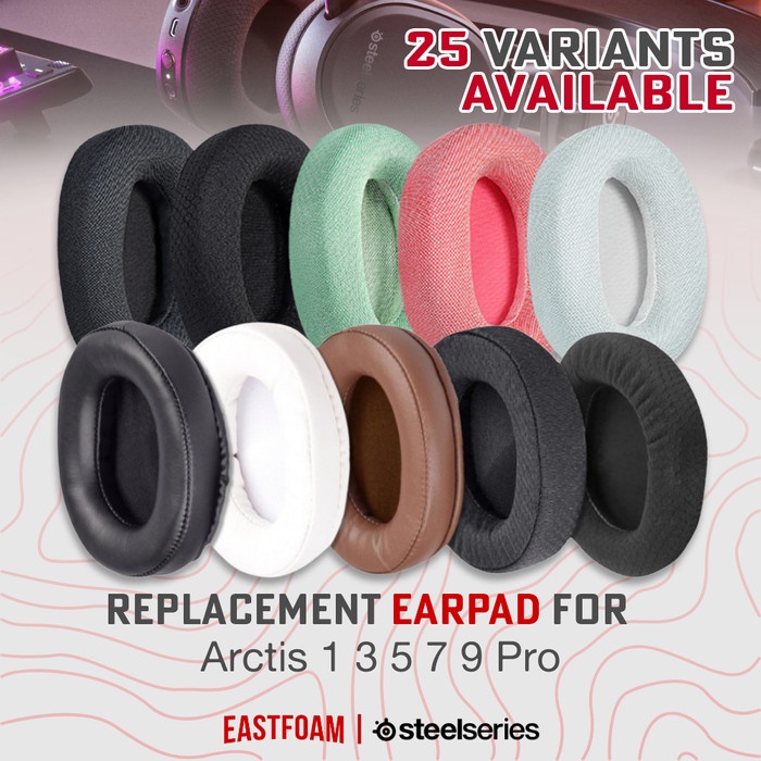 Earpad Earcup Steelseries Arctis 1 3 5 7 9 Pro ฟองน้ํารองหู
