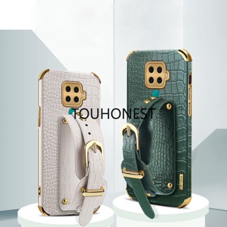 เคส Huawei Nova Y90 เคส Huawei Nova Y70 Plus เคส Huawei Nova Y60 Cover Huawei Nova 5 Case Huawei Nova 5i Pro Case Huawei Nova 5T Luxury Shockproof Softcase Crocodile Pattern Leather Wrist Strap Phone Case โทรศัพท์มือถือ กันกระแทก ลายหนังจระเข้