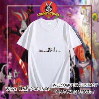 เสือยืดผู้ชาย Looney Tunes Michigan J. Frog เสื้อยืดแฟชั่น เสื้อโอเวอร์ไซ คอกลม เสื้อคู่รัก เสื้อยืดเท่