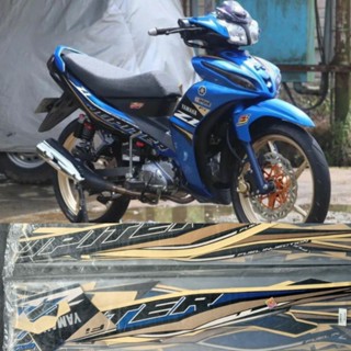 Jupiter z1 ori สติกเกอร์ ลายทาง สีฟ้า สําหรับติดตกแต่งรถจักรยานยนต์ Yamaha Jupiter z1 2021