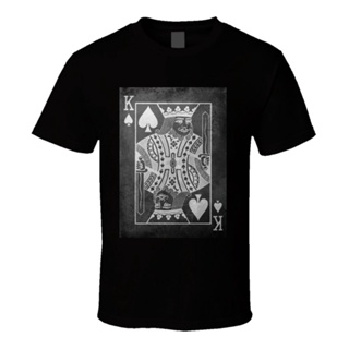 quality t-shirt MenS Appreal King Of Spades Poker Cards Gambling Vegas Club College T Shirt_07