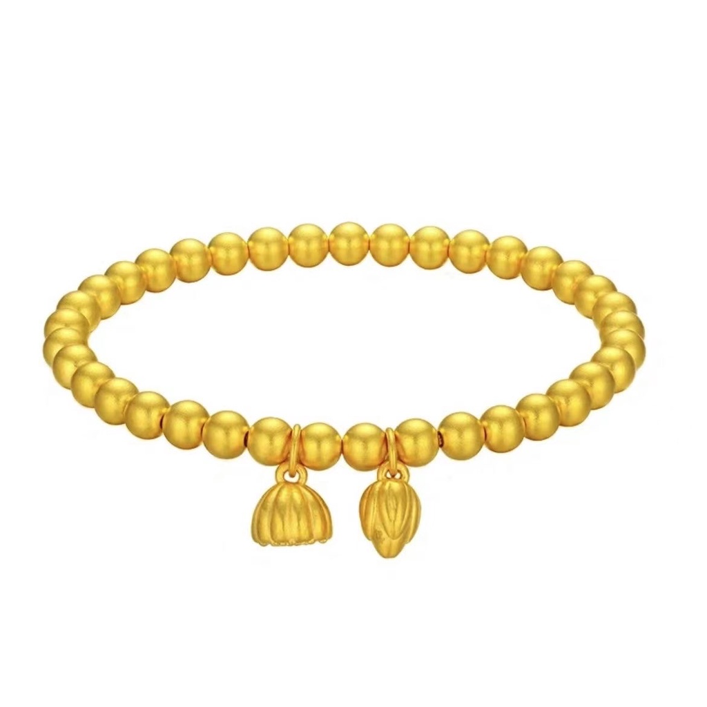 เครื่องประดับ สร้อยข้อมือ สายเหล็กไทเทเนียม จี้ดอกบัว ขนาดเล็ก เหมาะกับของขวัญ แบบเรียบง่าย สไตล์ชนเผ่า สําหรับผู้หญิง