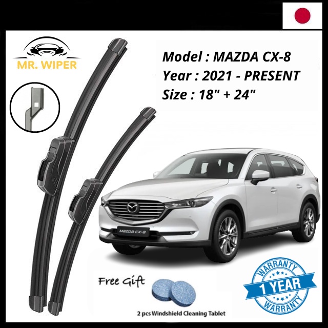MR WIPER MAZDA CX-8 CX8 (2021-PRESENT) MR WIPER JAPAN TECHNOLOGY WIPER BLADE WINDSCREEN WIPER