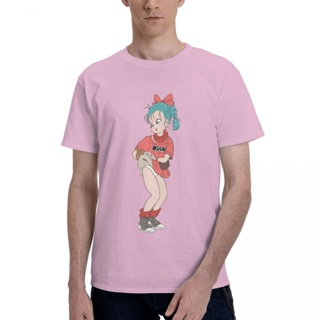 เสื้อเชิ้ตชาย Bulma Bandai ดราก้อนบอลเสื้อยืด Mannen Puur Katoen Nieuwigheid เสื้อยืด O Hals อะนิเมะ Dbz Tee เสื้อ _04