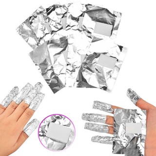 【AG】100Pcs Aluminium Foil Nail Wraps Art Soak Off Gel Polish Remover