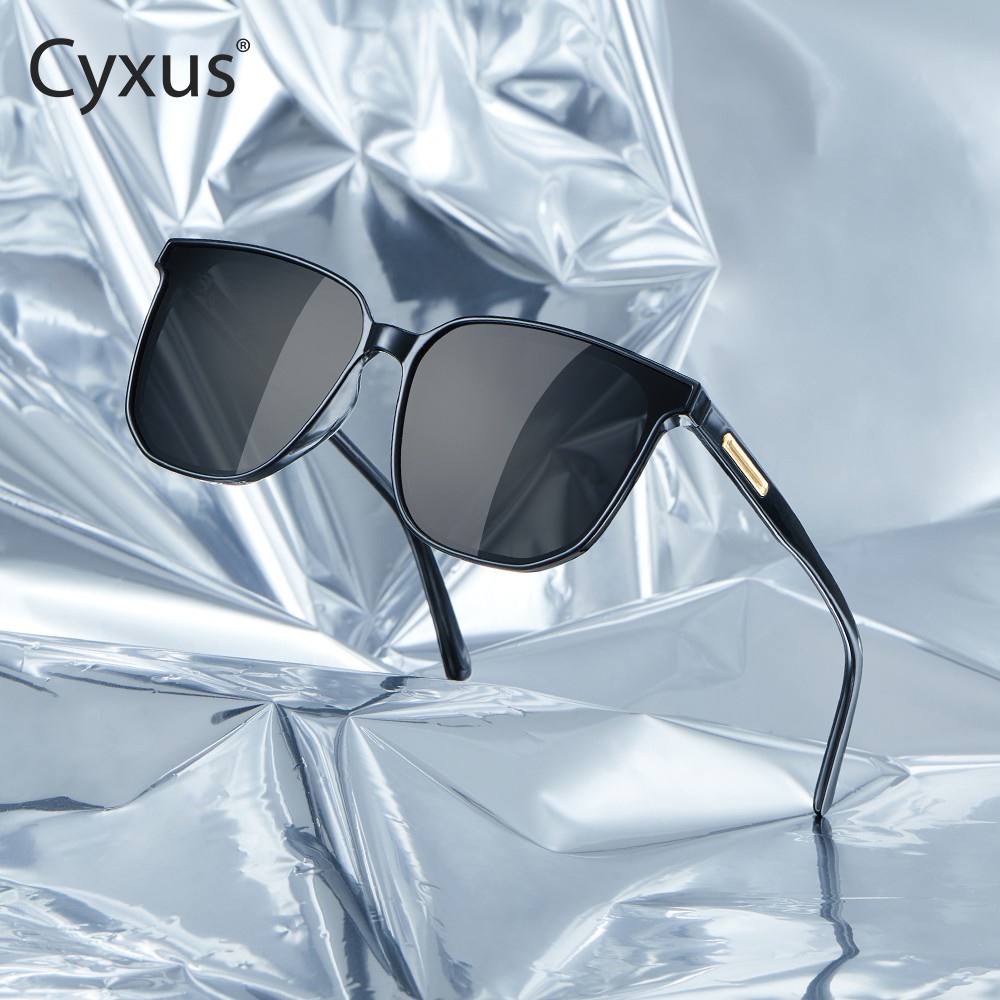 Cyxus แว่นตากันแดด เลนส์โพลาไรซ์ ป้องกันรังสียูวี 400 ป้องกันแสงสะท้อน แฟชั่น สําหรับผู้หญิง และผู้ชาย 1711