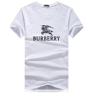 Burberry Trendy Summer T-shirt Youth Print Mens Half Sleeve Shirt Large Elastic Cotton Indian Head_01