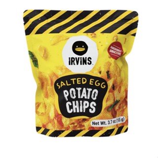 Irvins Potato Chips Salted Egg 105g เออร์วิ้น มันฝรั่งทอด นำเข้าจากประเทศสิงคโปร์