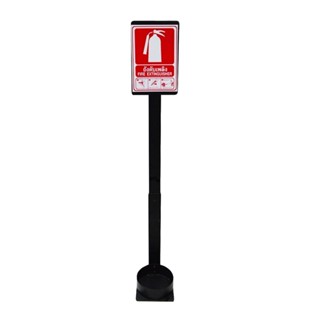 FIRE ขาตั้งดับเพลิงพร้อมป้ายสัญลักษณ์ SATURNFIRE EXTINGUISHER HOLDER WITH SIGNAGE SATURN BLACK