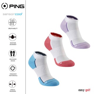 PING WOMEN SENCORCOOL SOCK  PING SOCK ถุงเท้าข้อสั้น ถุงเท้า