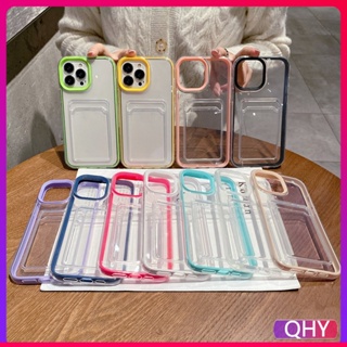 Qhy - เคสโทรศัพท์มือถือแบบใส หนา กันกระแทก สีขาว ม่วง สําหรับ iphone 15 6 6s 7 8 plus XR 11 12 14 13 pro max 2 in 1