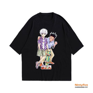 T-shirt  เสื้อยืด ขนาดใหญ่ พิมพ์ลายอนิเมะ Hunter x Hunter Killua And Gon hunterxhunterS-5XL_02