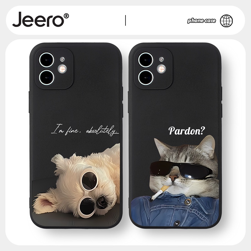 Jeero เคสคู่ เคสไอโฟน คู่รัก กันกระแทกซิลิโคนนุ่มน่ารักตลก เคสโทรศัพท์ Compatible for iPhone 16 15 14 13 12 11 Pro Max SE 2020 X XR XS 8 7 6 6S Plus พลัส HFF2290