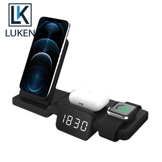 Luken Tongdaytech แท่นชาร์จไร้สาย 5 in1 สําหรับ App Watch 7 6 5 4 3 2 Ip 8 XS XR 11 12 13 14 Pro MAX