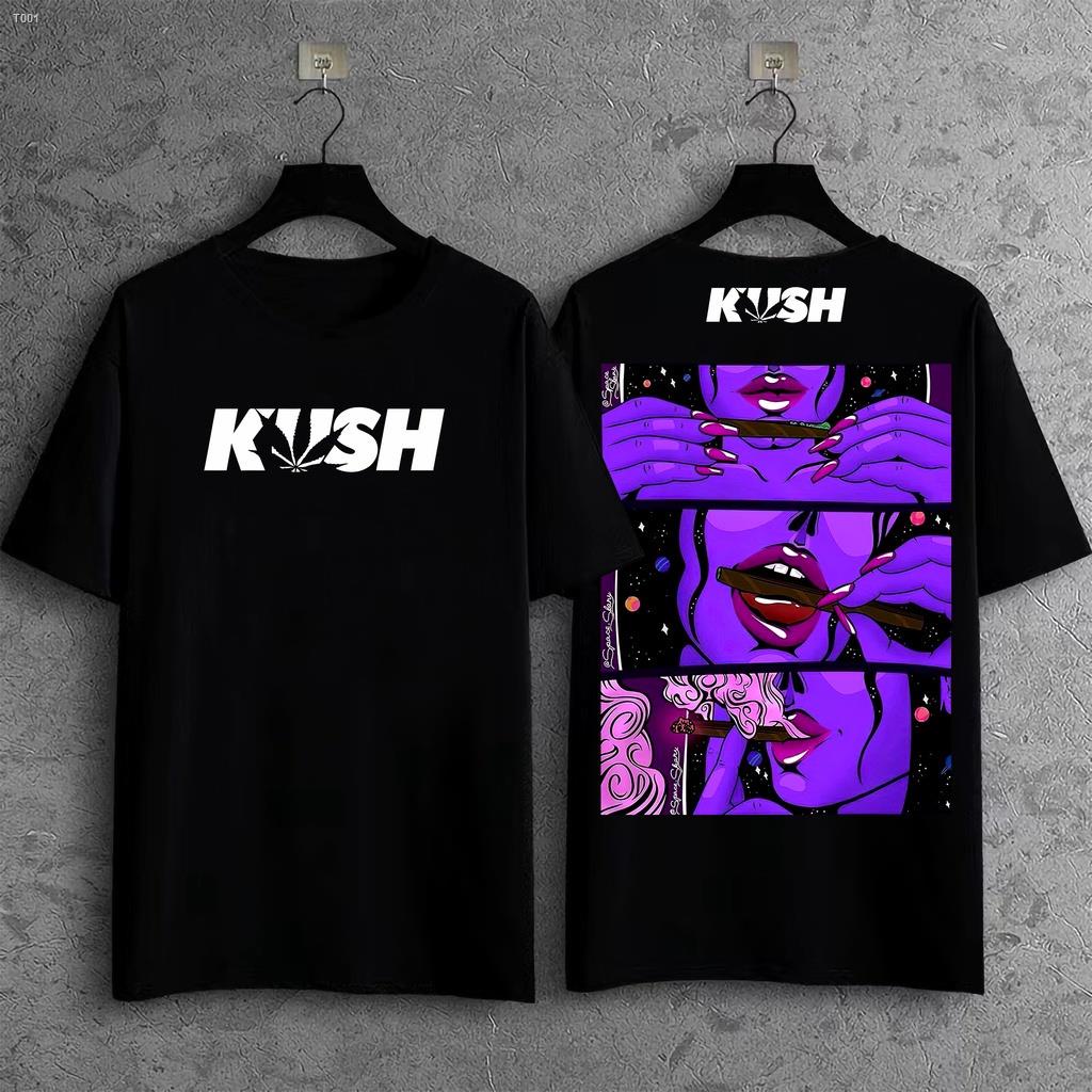 KUSH T-shirt Clothing (S-3XL) COD เสื้อผู้ชาย เสื้อยืดสีดำ เสื้อยืด Oversize สำหรับผู้ชาย