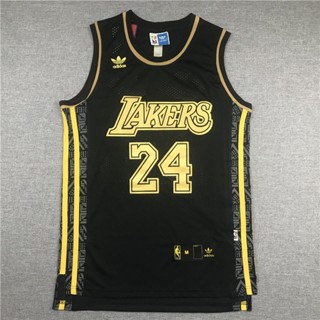 ขายดี เสื้อกีฬาแขนกุด ลาย NBA Jersey Los Angeles Lakers No.24 Kobe Kobe FJdnoa31NChnkb29 สีดํา ทอง สไตล์เรโทร