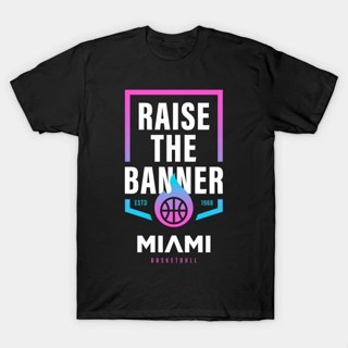 เสื้อยืด พิมพ์ลายกราฟฟิค MIAMI HEAT COMBED 30S DISTRO สําหรับผู้ชาย และผู้หญิง