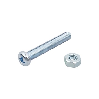 MACHINE สกรูเกลียวมิลน็อต JP DEXZON 6X40 มม. 25 ตัวMACHINE SCREW WITH NUT JP DEXZON 6X40MM 25PCS