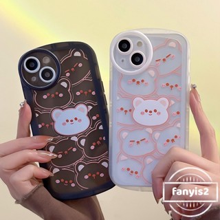 เคสโทรศัพท์มือถือแบบนิ่ม TPU กันรอยเลนส์กล้อง ลายการ์ตูนหมีน่ารัก สําหรับ Vivo Y16 Y22 Y21 Y31 Y02S Y35 Y77 Y20 Y20S Y21S Y33T Y50 Y30 Y17 Y12 Y15 Y19 Y51 Y15A Y95 V25