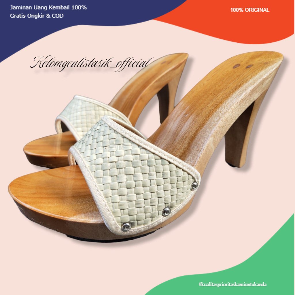 รองเท้าแตะผู้หญิง Heels Upper Kokop Samak 7 cm