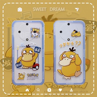 ใหม่ เคสโทรศัพท์มือถือแบบนิ่ม ใส กันรอยเลนส์กล้อง ลายการ์ตูนเป็ดน่ารัก แฟชั่น สําหรับ Huawei HONOR X9a 5G X7A 2023 HonorX9a HONORX7a