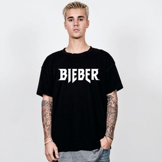 เสื้อยืดสีขาวเสื้อยืด จัสติน บีเบอร์ Justin Bieber คอนเสิร์ตจัสติน บีเบอร์ ผ้าดี หนานุ่มใส่สบาย เสื้อยืดพิมพ์ลาย