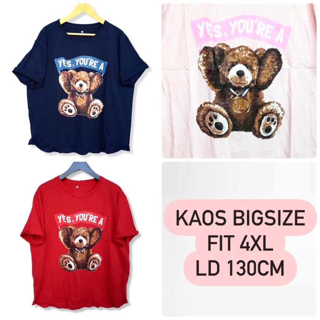 MERAH YES YOU ARE - เสื้อยืด GIRL FIT 4XL JUMBO เสื้อยืด GIRLS เสื้อยืด BEAR PINK CHILI RED NAVY T-S