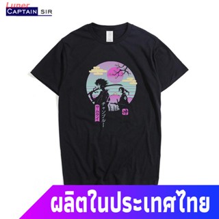 เสื้อยืดโอเวอร์ไซส์ เสื้อยืดแขนสั้น ﹍⊙Chaos Samurai Unreal อะนิเมะการ์ตูน Gintama Sakata Gintoki นักเรียน Plus ขนาด_09