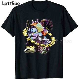 T-Shirtเสื้อยืดแขนสั้น พิมพ์ลาย JoJos Bizary Adventures Planet star Crictura แฟชั่นฤดูร้อน สําหรับผู้ชาย S-5XL